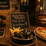 La pomme dorée neuvic : moules-frites et pizza maison, réservation par téléphone