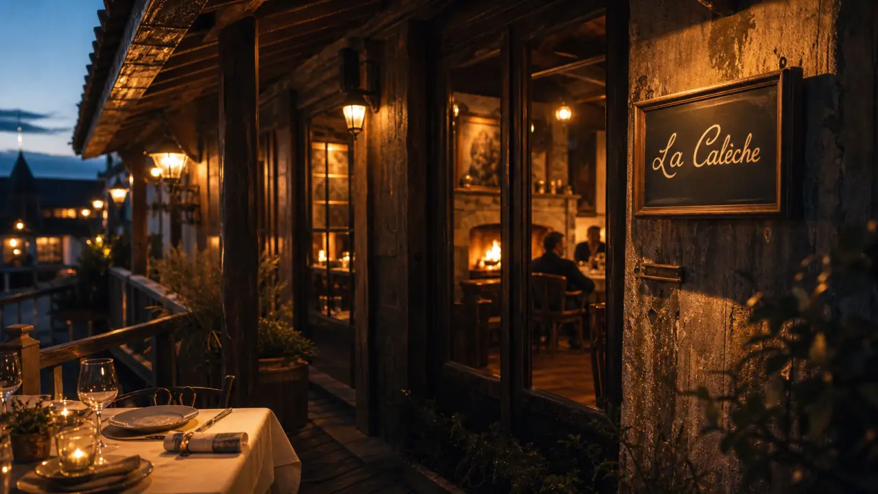 Restaurant la caleche le beausset : façade et véranda en bois de La Calèche, golden hour