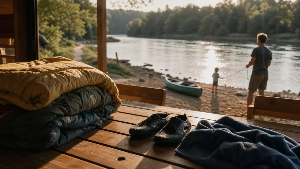Camping chalet sur dordogne : vue de la Dordogne depuis le chalet