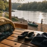 Camping chalet sur dordogne : vue de la Dordogne depuis le chalet