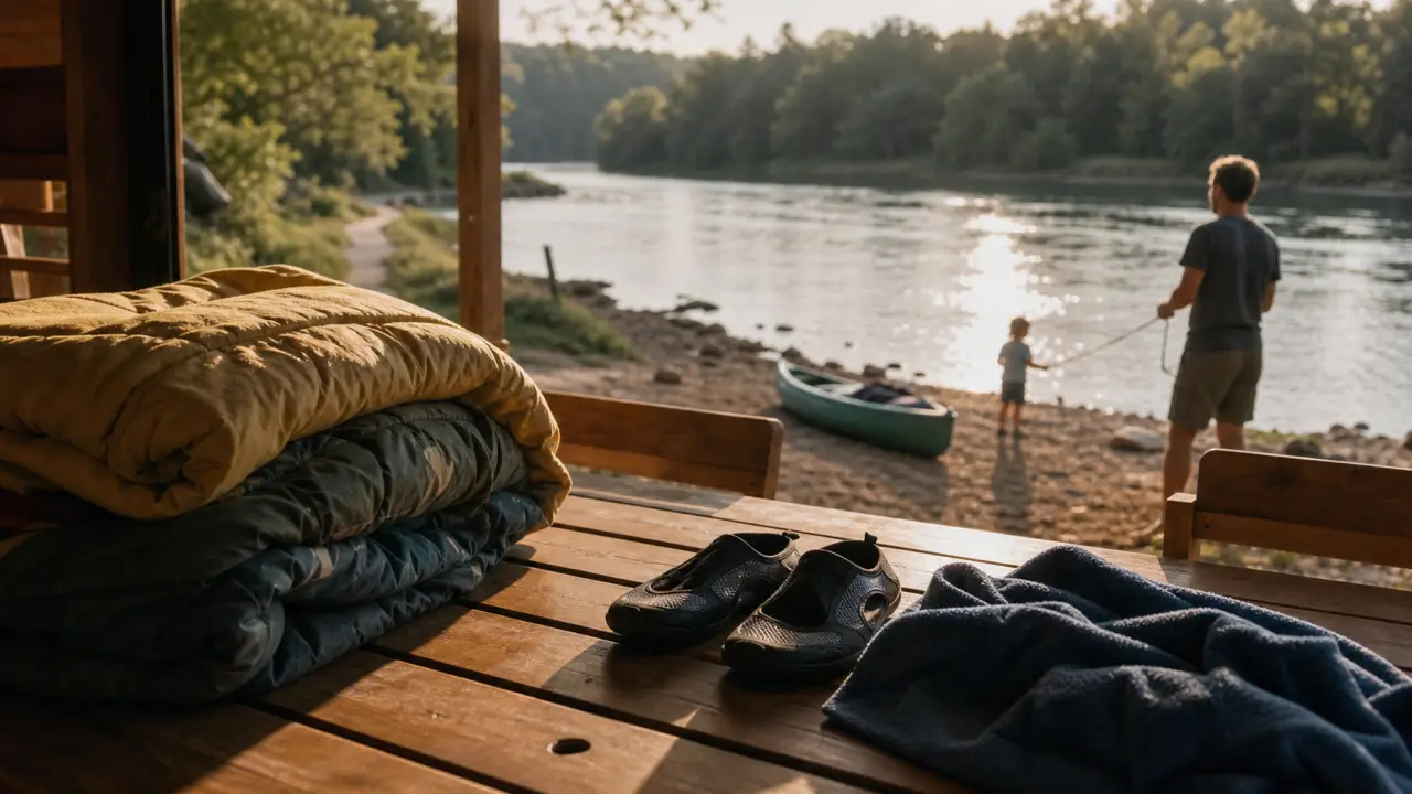 Camping chalet sur dordogne : vue de la Dordogne depuis le chalet