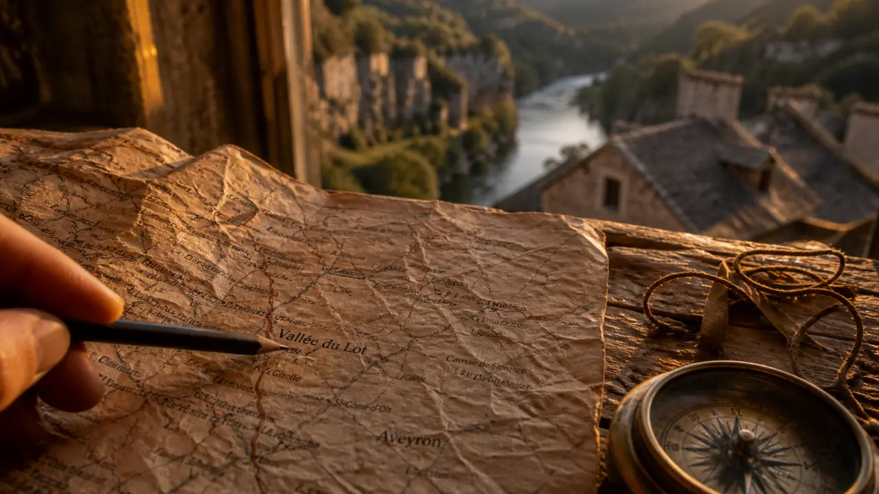 Carte des plus beaux villages de laveyron, vallée du Lot en Aveyron