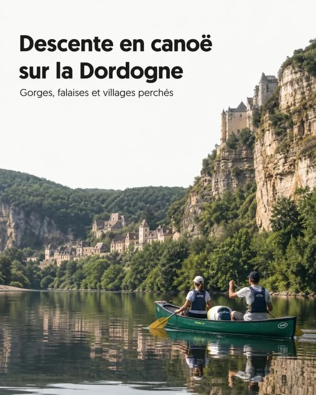 gorges de la dordogne canoë : descente panoramique entre falaises et châteaux