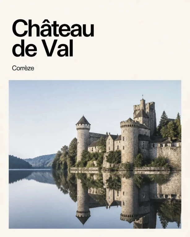 Liste des châteaux en Corrèze : le château de Val au bord de l’eau