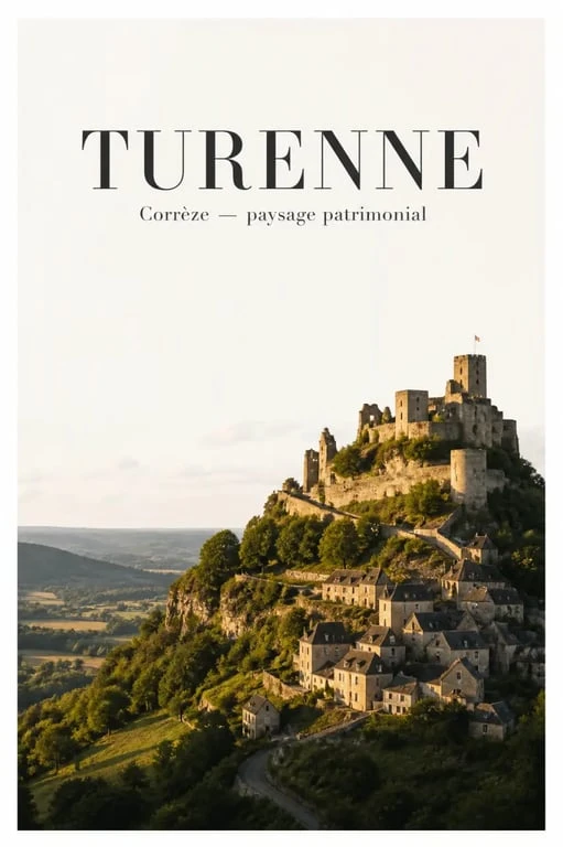 Liste des châteaux en Corrèze : le château de Turenne dominant le village et la vallée