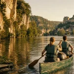 Gorges de la dordogne canoë : départ Cénac Beynac en canoë biplace