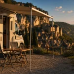 La Dordogne en camping car au Périgord noir : camping-car et vallée de la Dordogne