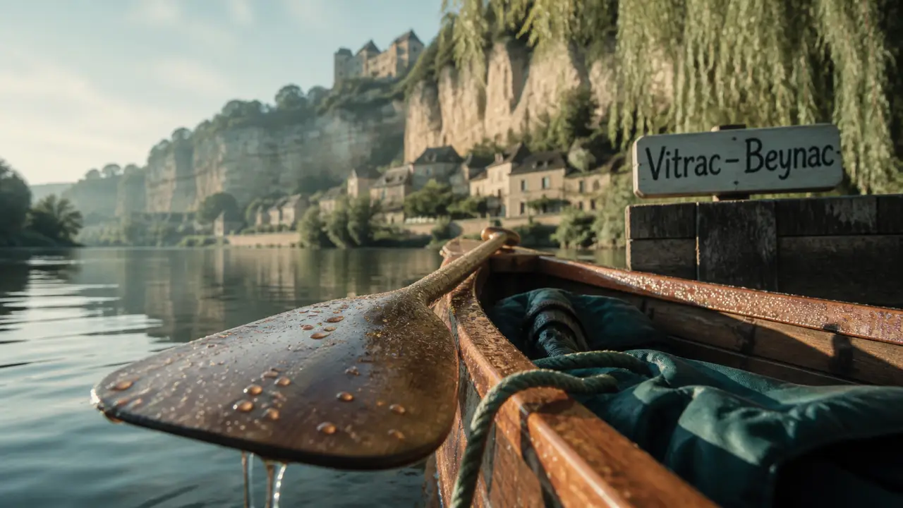 Où faire du canoë en Dordogne : canoë vers Vitrac–Beynac sur la Dordogne