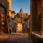 Que faire a tulle : ruelles pavées et cathédrale Notre-Dame au loin