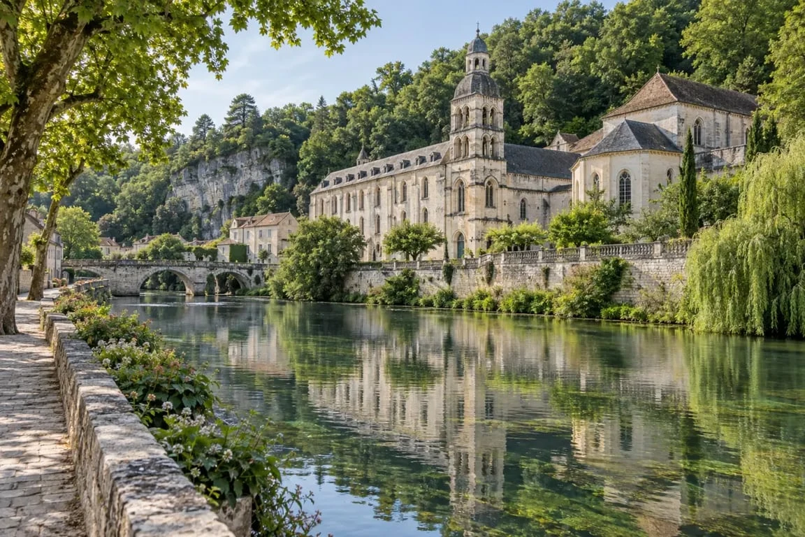 Brantôme au cœur du dordogne périgord vert, abbaye et rivière Dronne