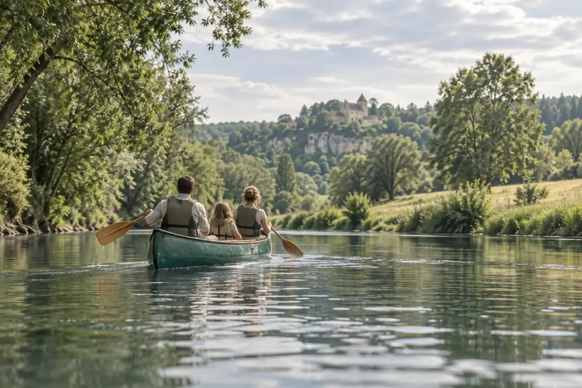 Canoë sur la Dronne dans le dordogne périgord vert