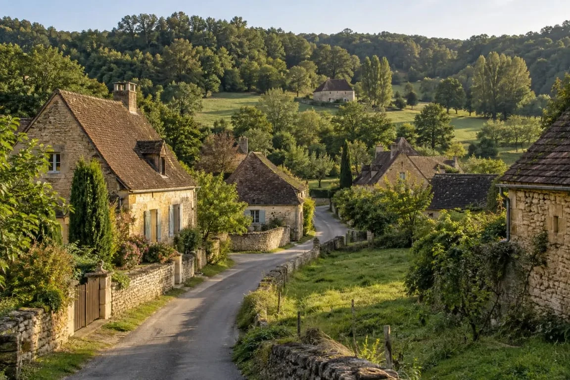 Proissans Dordogne dans le paysage rural du Périgord noir