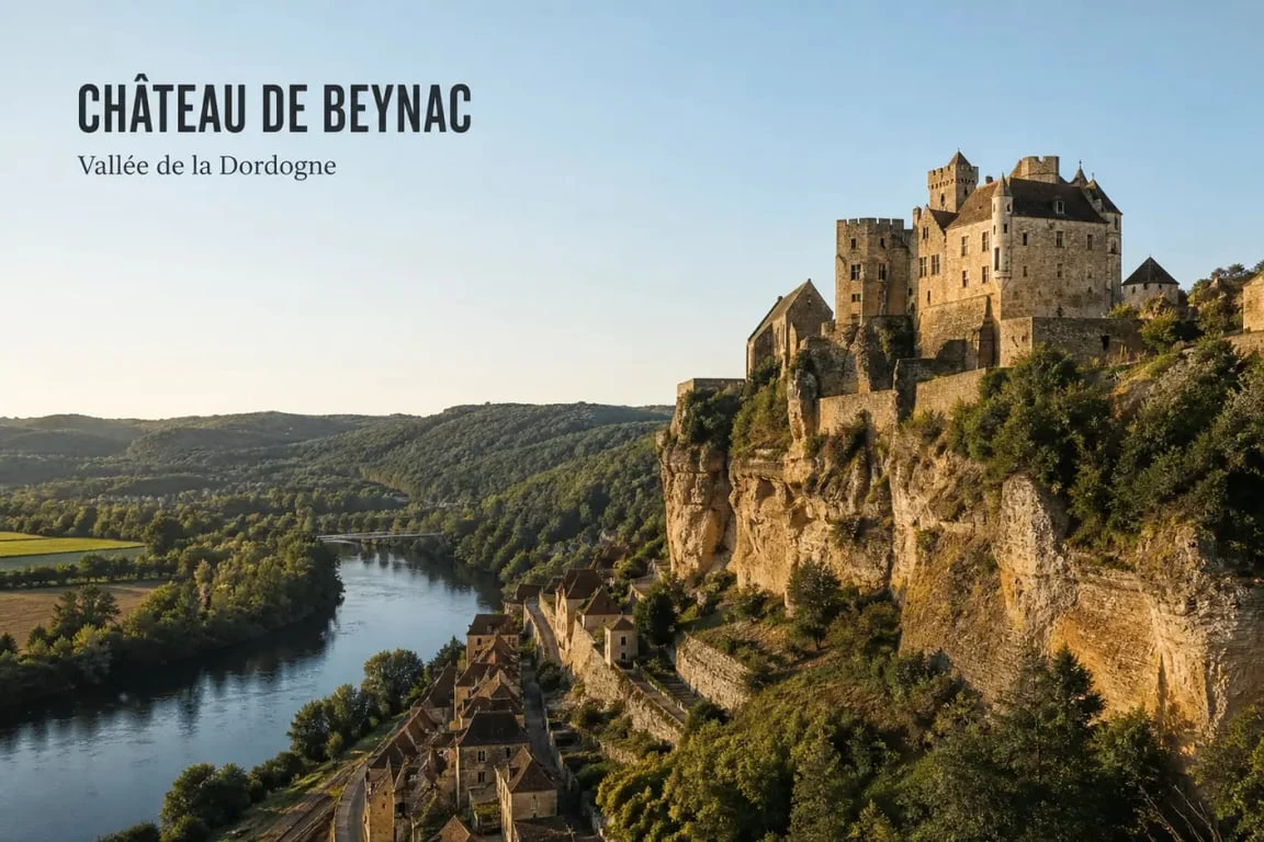 Les plus beaux châteaux de Dordogne : le château de Beynac dominant la vallée de la Dordogne