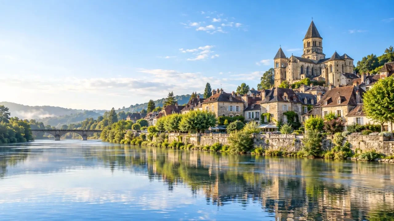 Tourisme autour de Beaulieu-sur-Dordogne : quais, abbatiale Saint-Pierre et centre ancien
