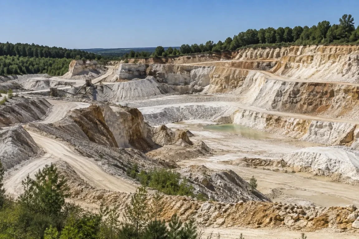 Ancienne mine de kaolin de Marcognac à Saint-Yrieix-la-Perche