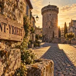 st yrieix la perche : tour médiévale et collégiale dans les ruelles