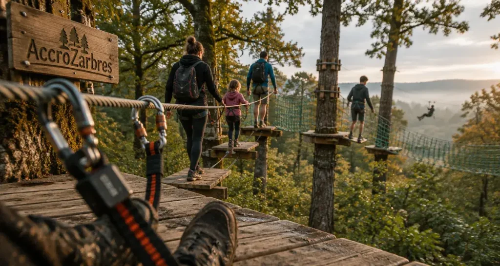 Accrobranche près de Bergerac : 12 parcours dès 3 ans en pleine forêt