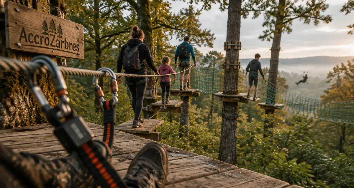 Accrobranche dordogne bergerac à AccroZarbres, parcours en forêt près de Bergerac