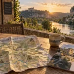 Activités dordogne sarlat : canoë sur la Dordogne au coucher du soleil