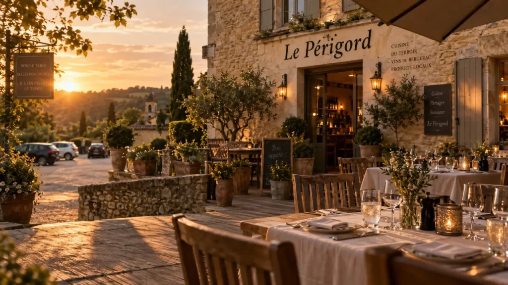 Restaurant le périgord nontron près de Nontron, terrasse à l’entrée