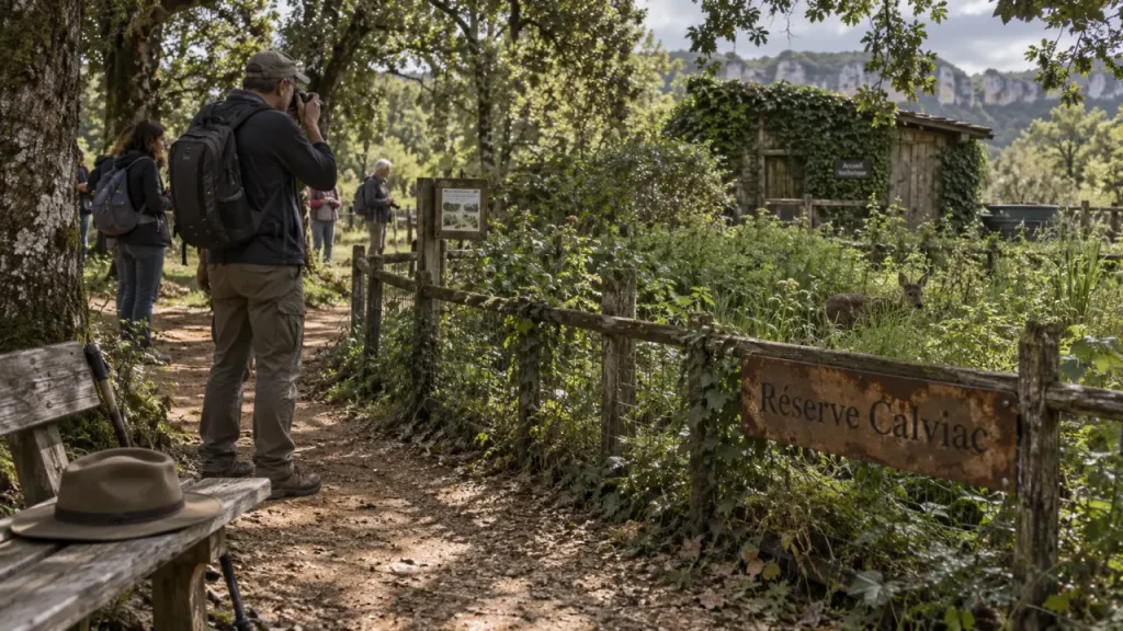 zoo dordogne sarlat : sentier de la Réserve de Calviac, 45 espèces menacées